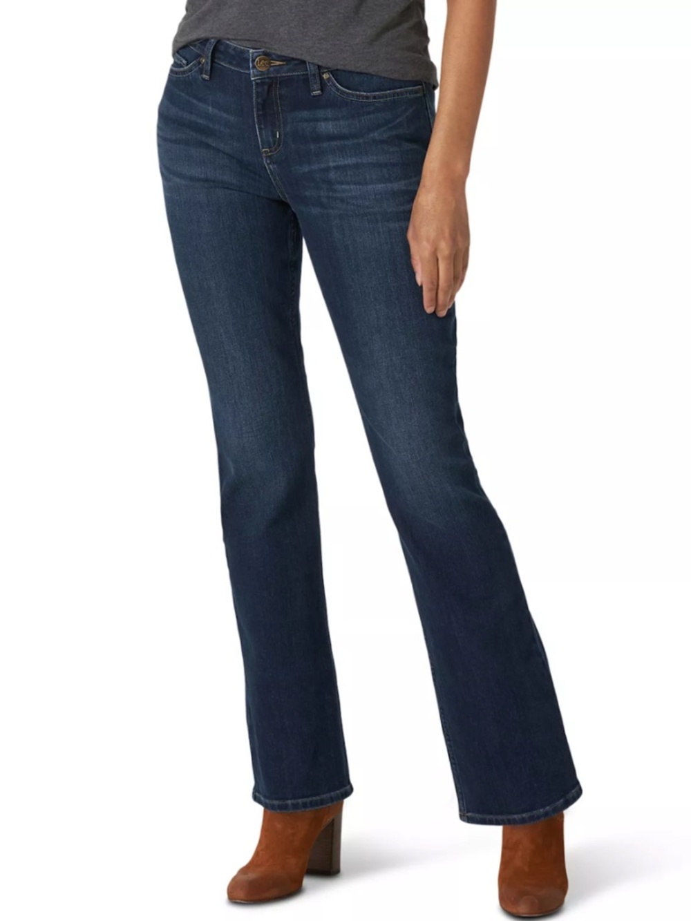 Lee Relaxed Bootcut Women's 16 Short Dark Blue Flare Jeans